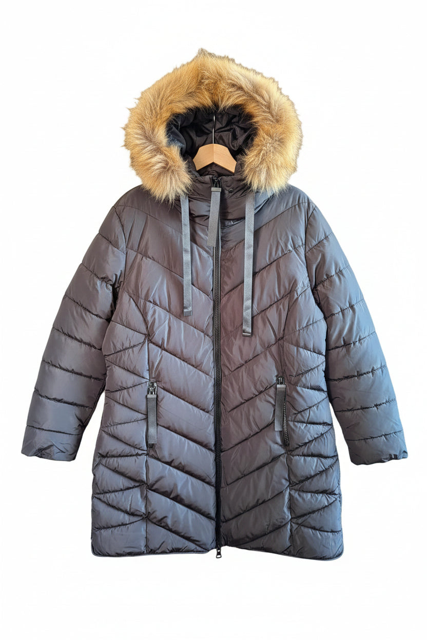 PIUMINO MEDIO CON CAPPUCCIO FLYOUT MIDRESS