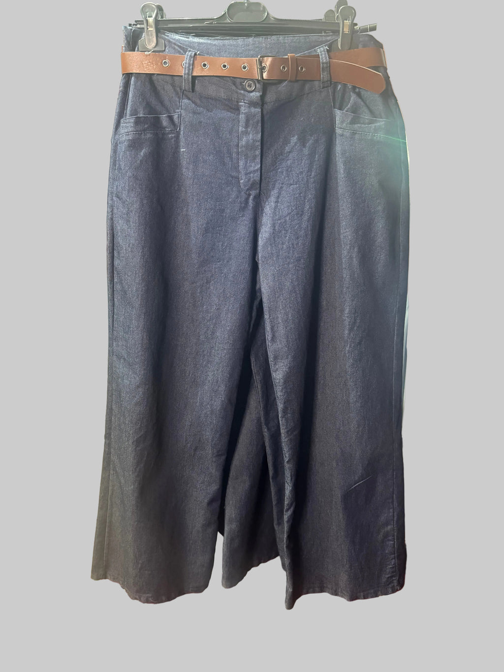 JEANS ESTIVI A PALAZZO CON CINTURA