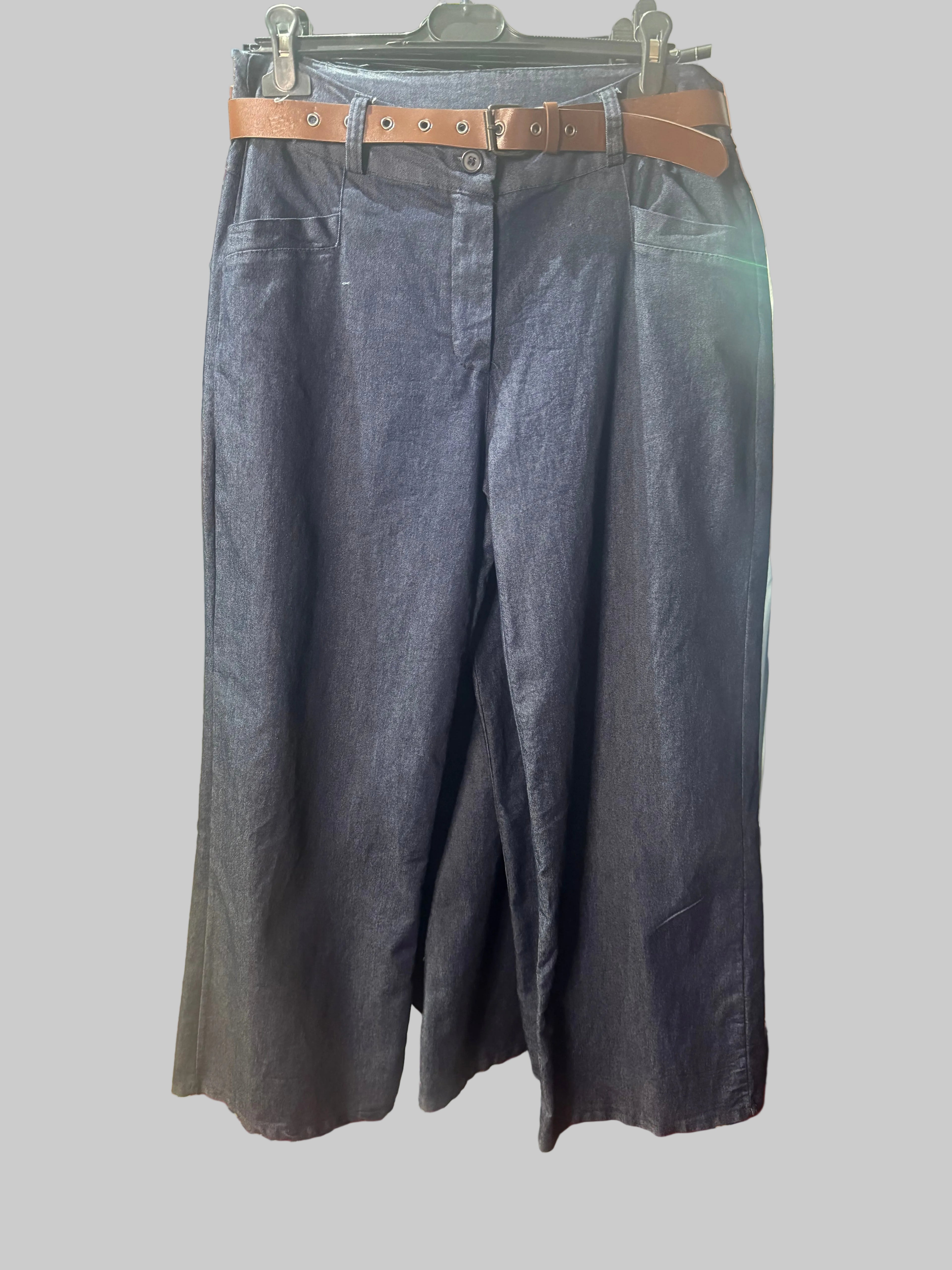 JEANS ESTIVI A PALAZZO CON CINTURA
