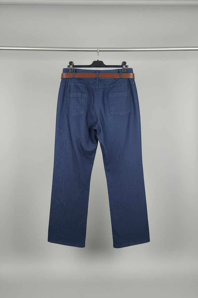 JEANS ESTIVI A PALAZZO CON CINTURA