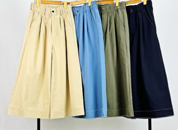 pantalone culotte a gamba larga